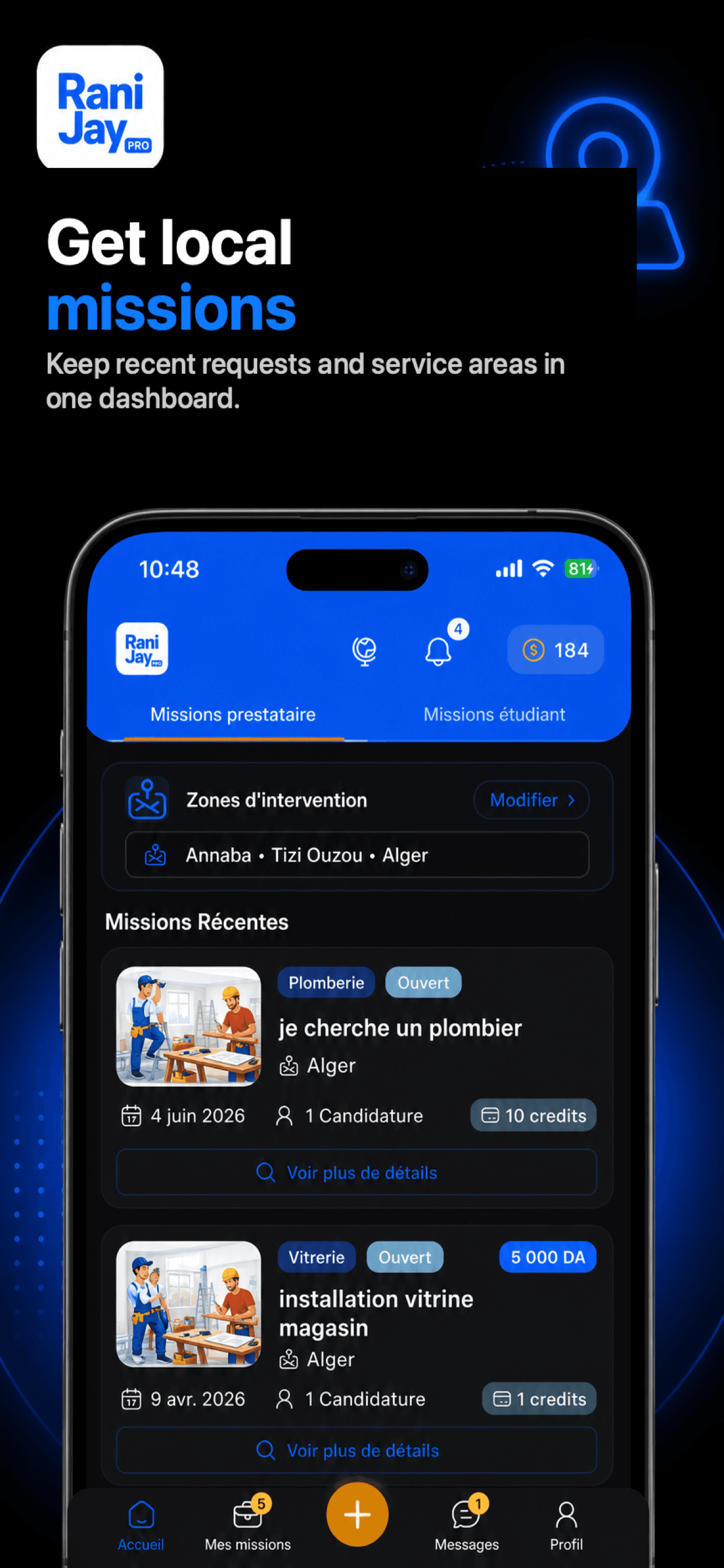 App Store render of the Rani Jay Pro provider app